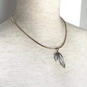 Danielle Miller Sterling Silver 925 14K Gold Pearl Pendant Necklace 17" Chain